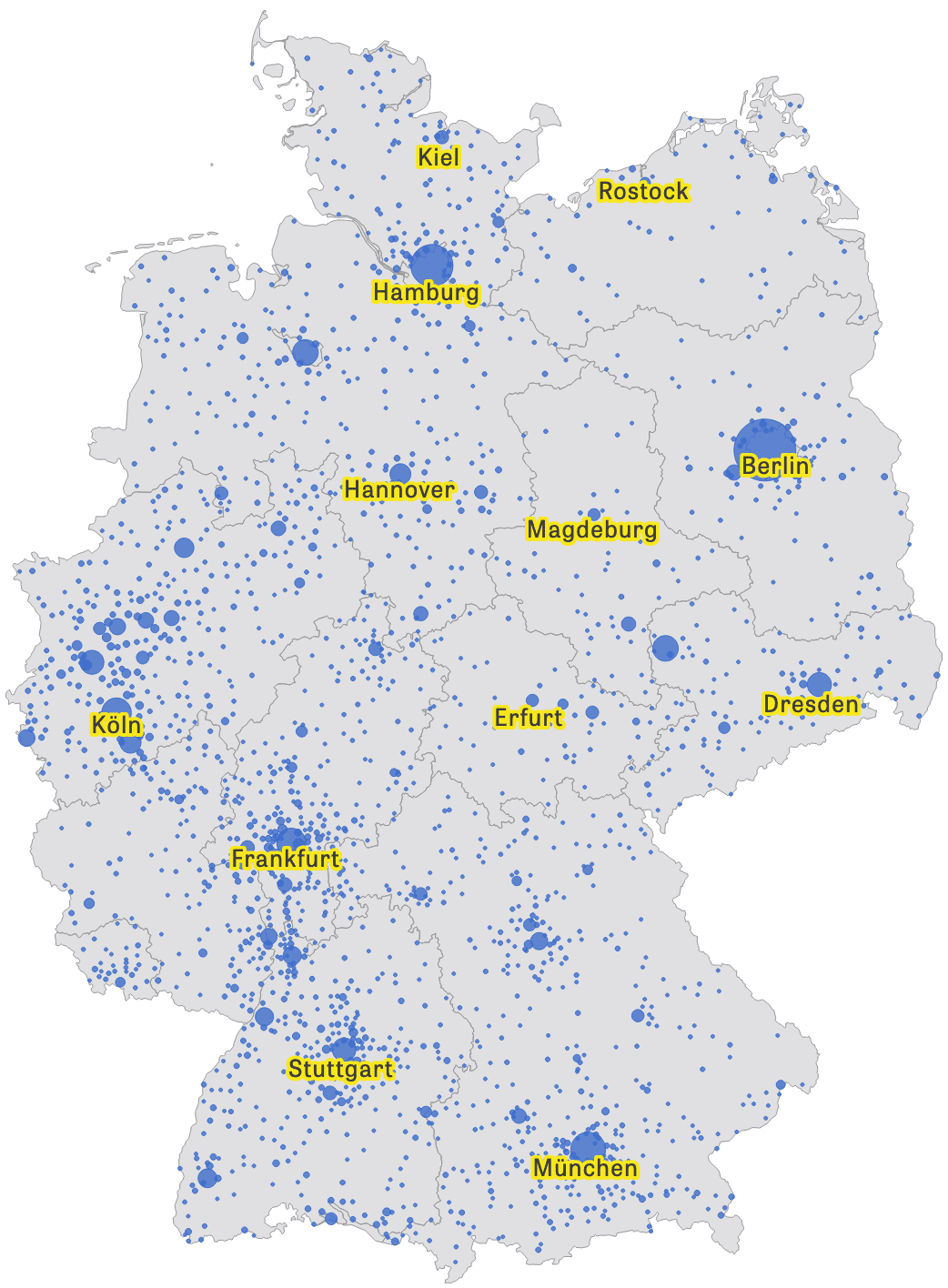 Karte mit allen Teilnehmern von Deutschland Spricht