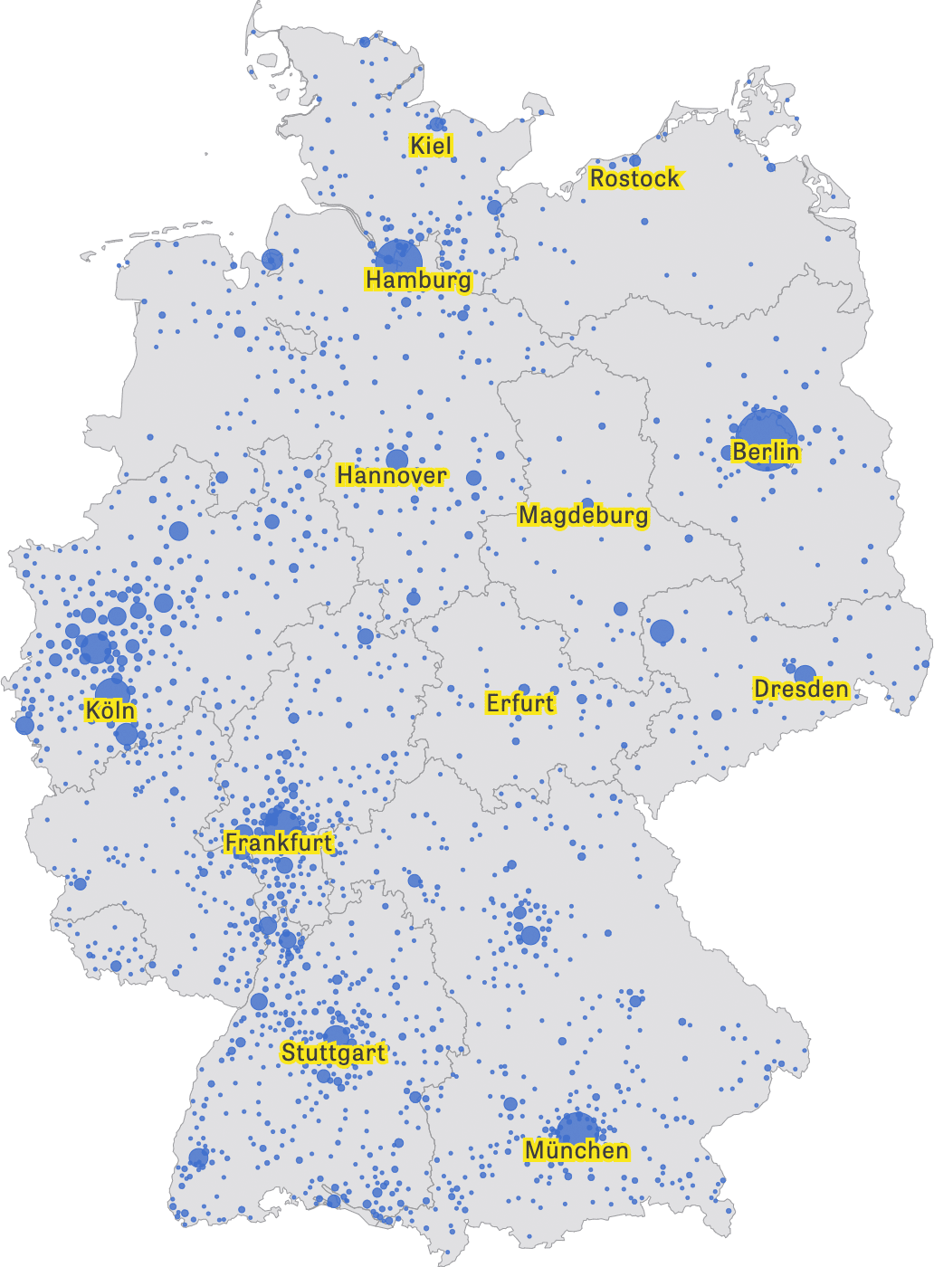 Karte mit allen Teilnehmern von Deutschland Spricht